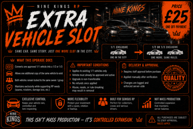 Extra Vehicle Slot