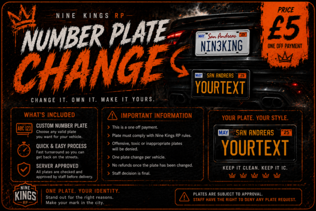 Number Plate Change